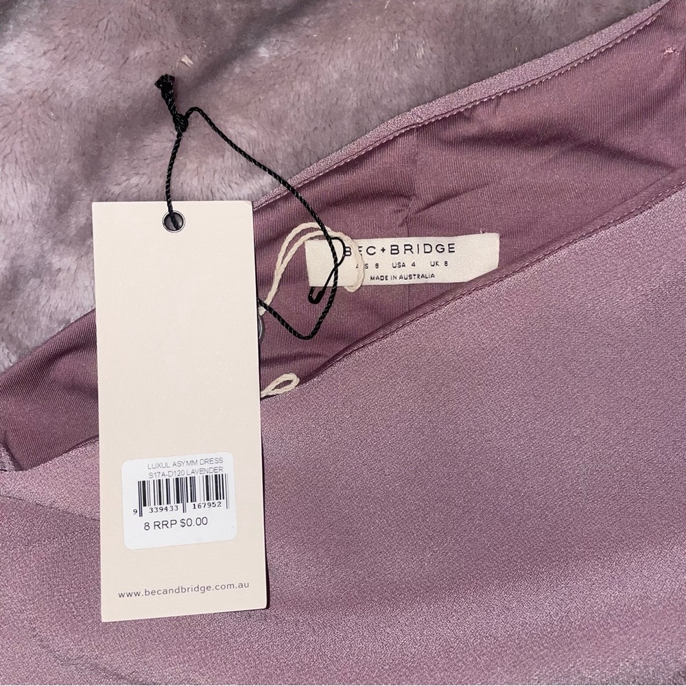 BEC+BRIDGE  Luxul Assymetric Lavender Dress Size 4 NWT - Picture 10 of 13